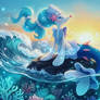 Primarina and the Ocean Prince Greninja