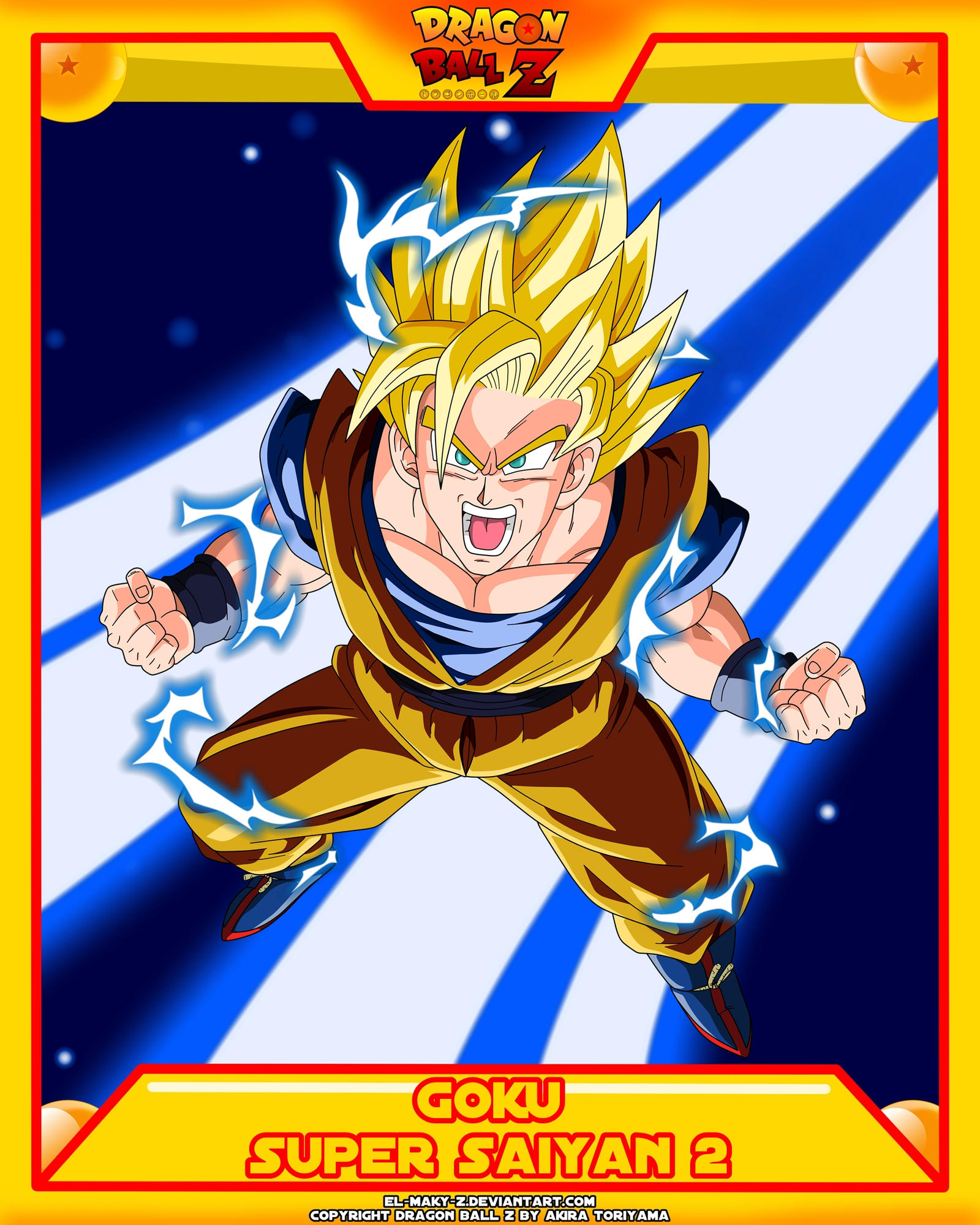DBZ-Goku SSJ2 V2 by el-maky-z on DeviantArt