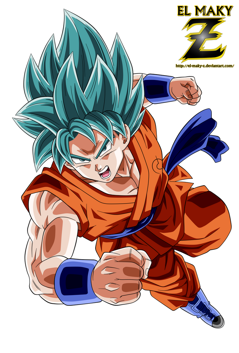Son Goku Super Saiyan Blue God By El Maky Z On Deviantart