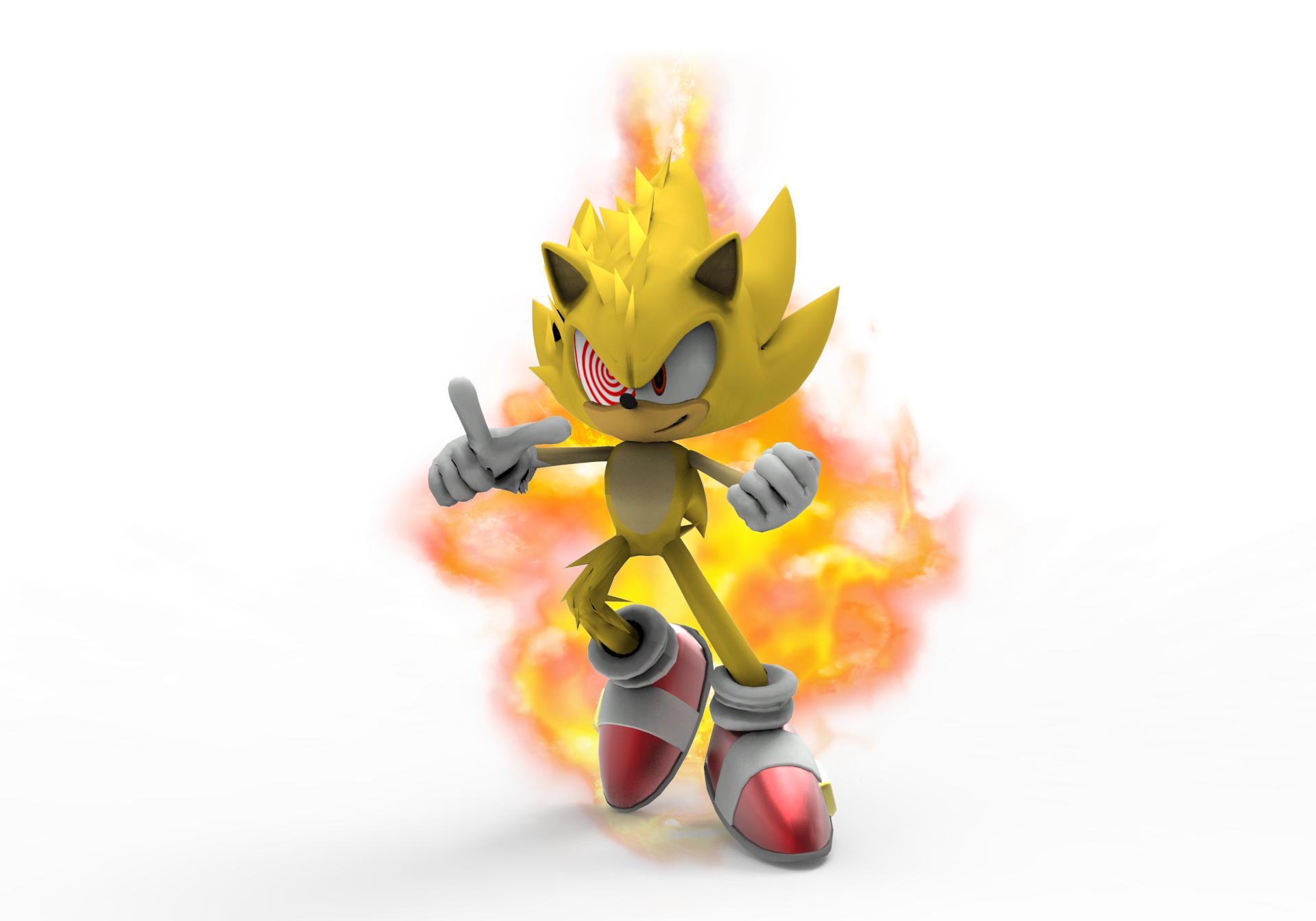 Fleetway Super Sonic Rendering by BrutalSurge402X on DeviantArt