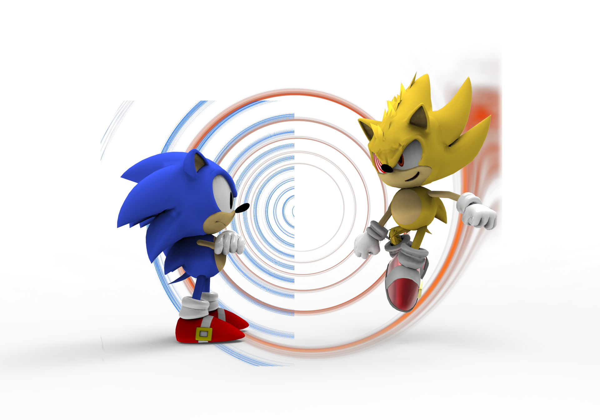 Fleetway Super Sonic Rendering by BrutalSurge402X on DeviantArt