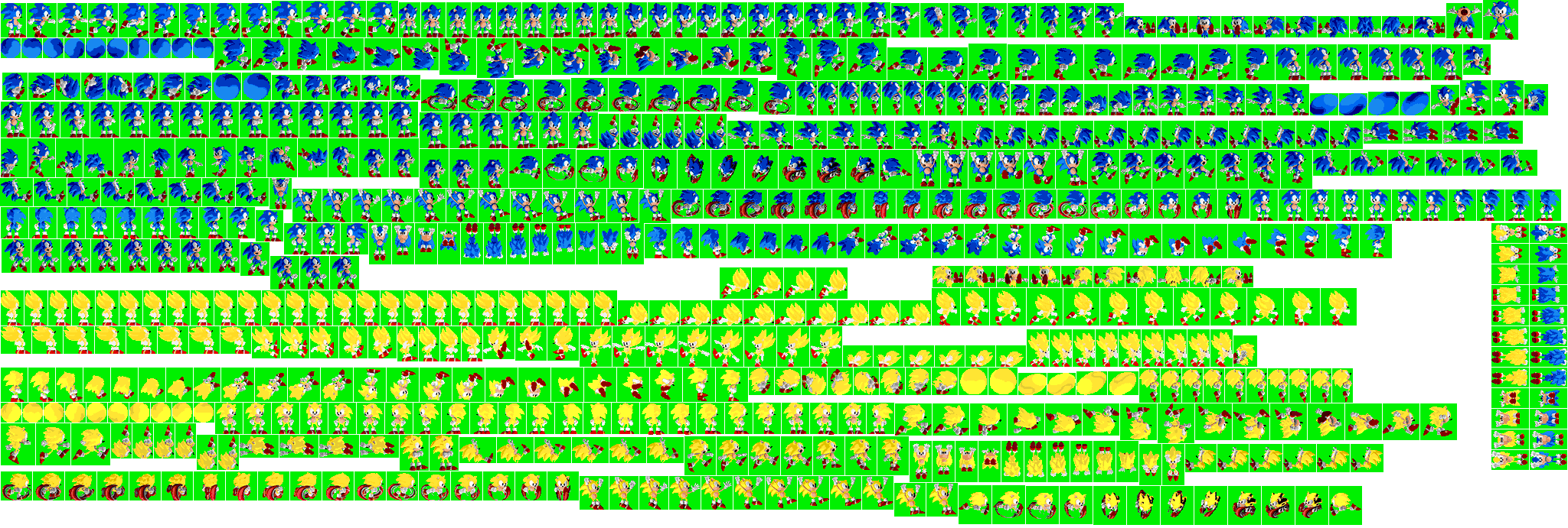 updated classic sonic sprites - sonic: not so friendly worlds by meozdox