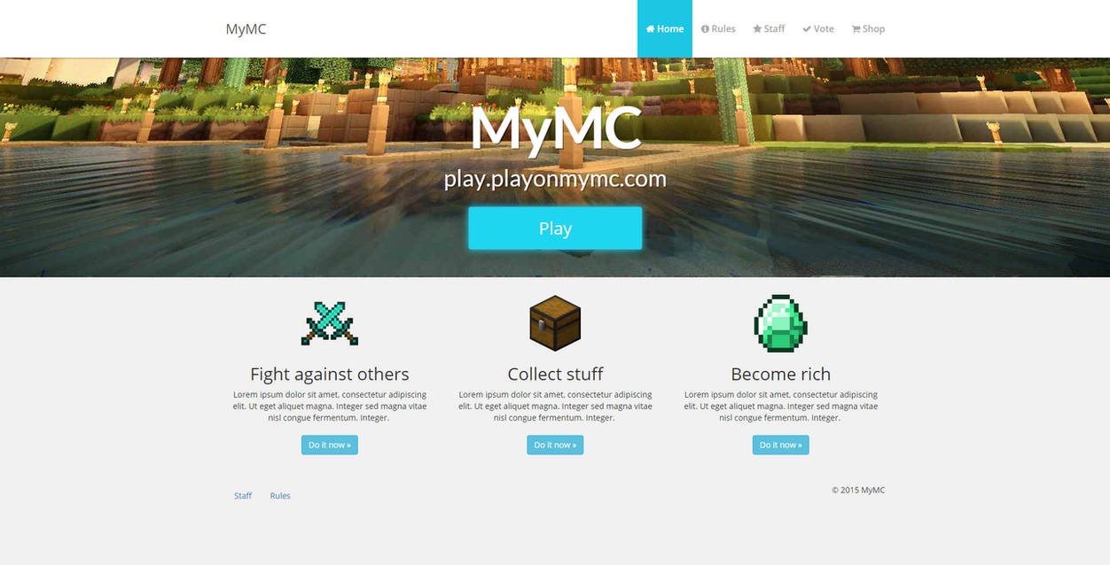 minecraft homepage template Minecraft-templates.