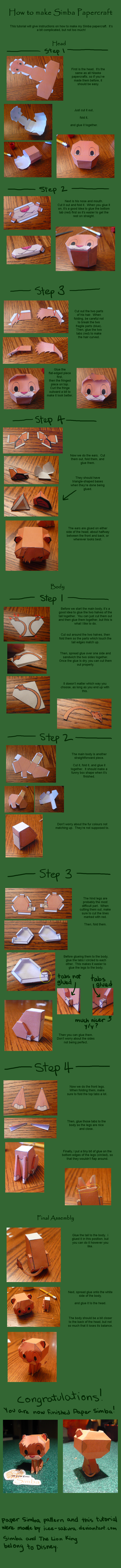 Simba Papercraft Tutorial