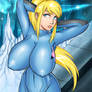 Samus with big boobs on ice planet