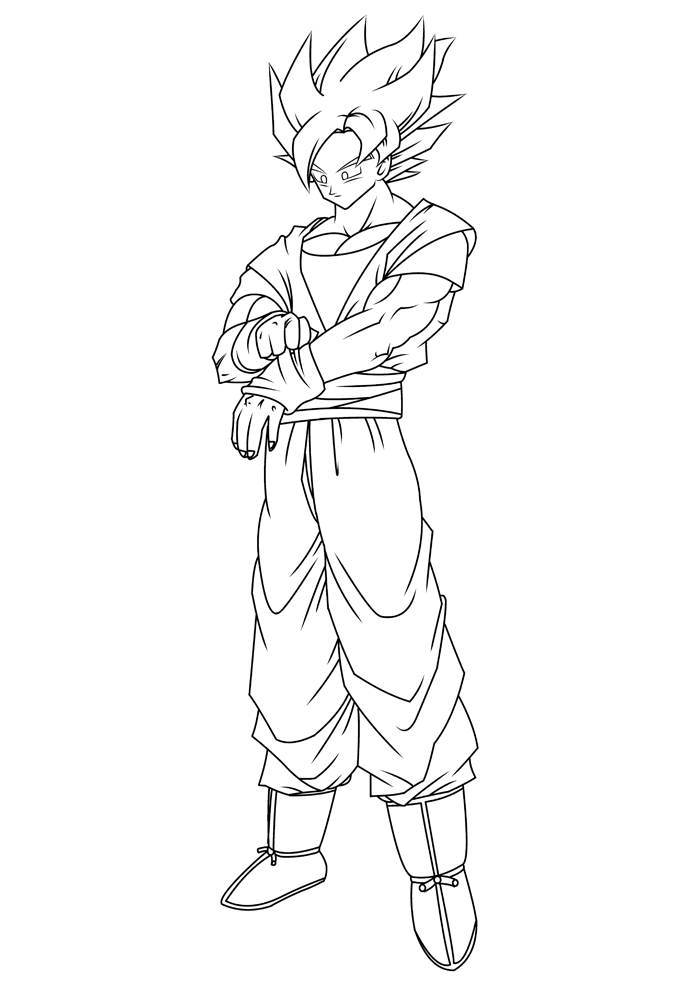 Goku Super Saiyan - Lineart by ChronoFz on DeviantArt