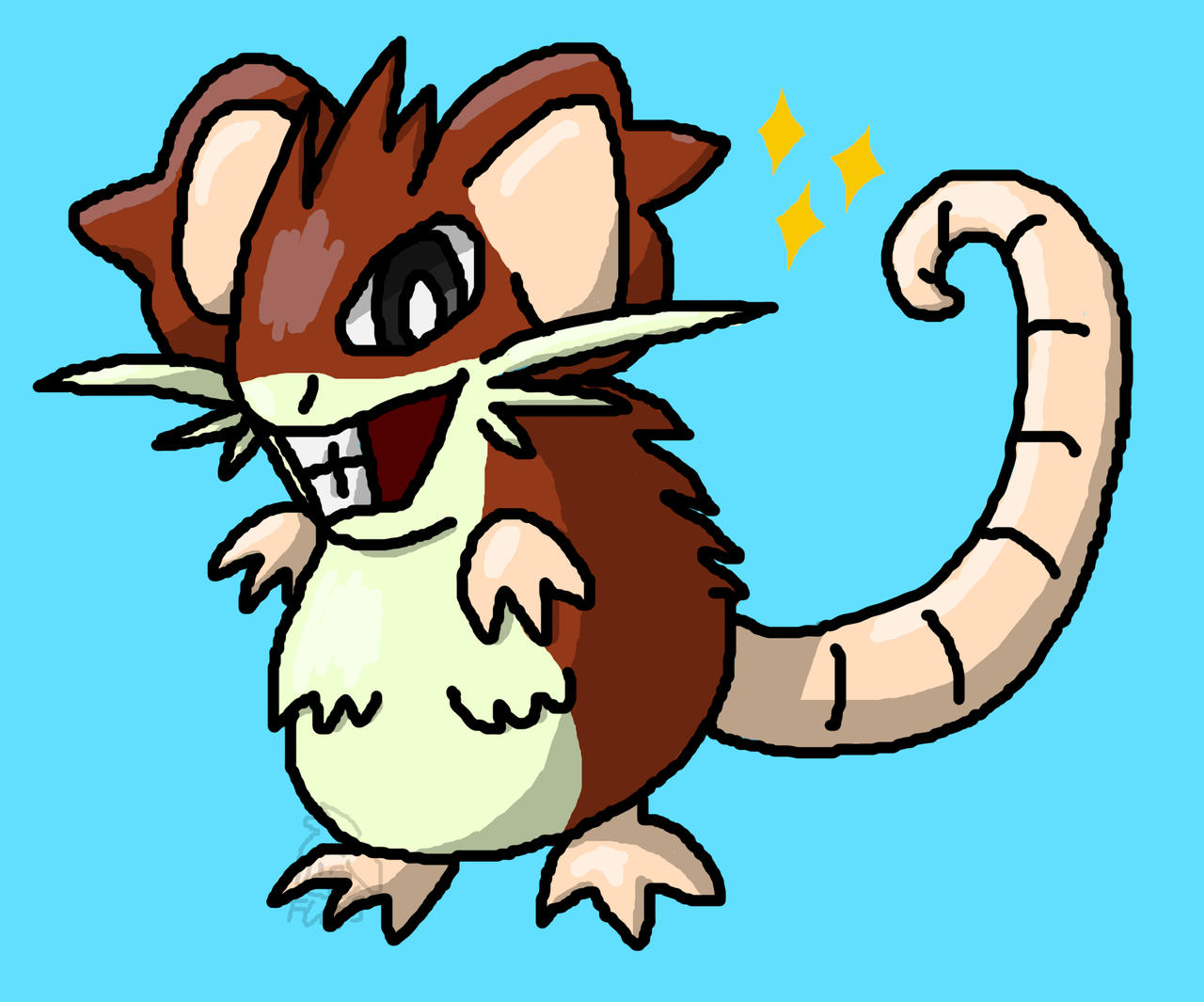 Shiny Raticazta Pokemon Raticate Chibi Shiny by KubyPikachuKirby on DeviantArt