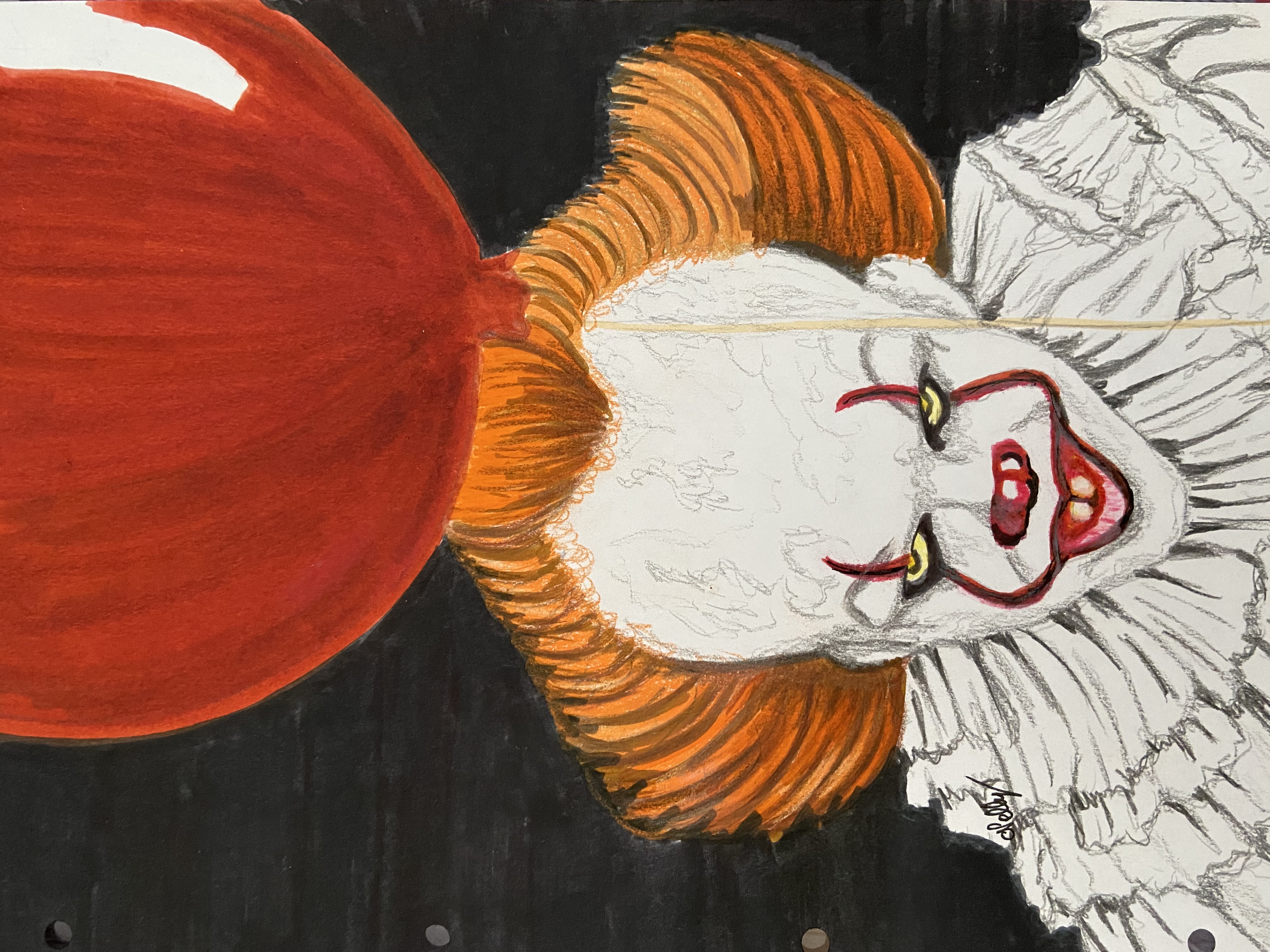 IT Pennywise color pencil drawing by milyzhang97 on DeviantArt