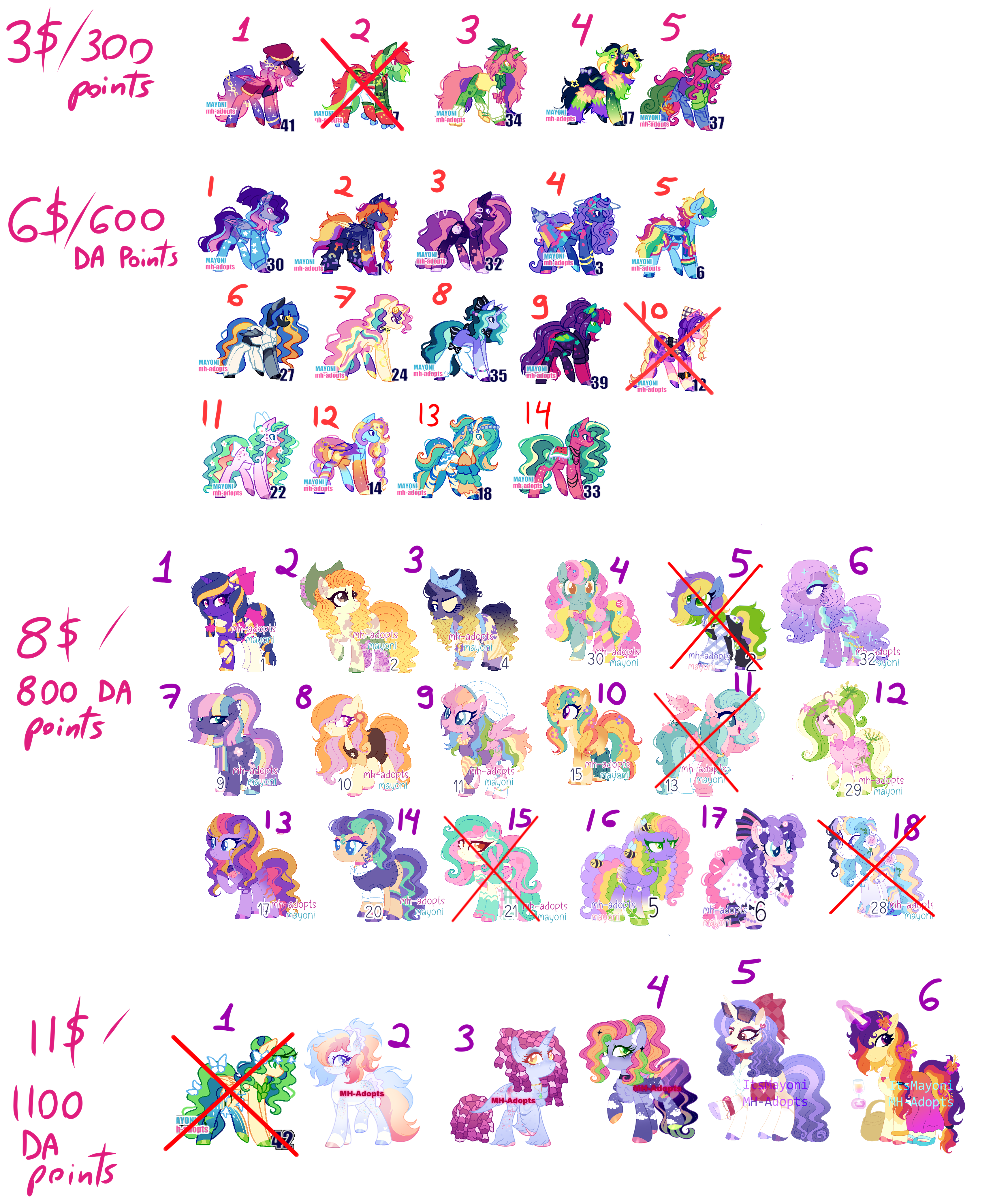 MLP Collab Leftovers clearout OPEN 3$-22$