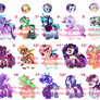 MLP Mane 7 x EQG Dazzlings adopts - OPEN 19/21