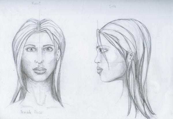 Female Face Front A Side View By Heatherwalker On Deviantart,Concept Art Anime Mecha