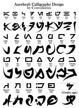 Aurebesh Calligraphy Cursive Design