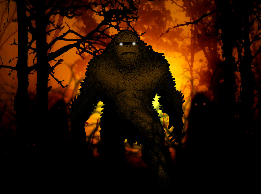 Bigfoot Stepping through the Woods