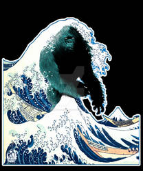 The Great Bigfoot Wave Sasquatch Classic Art