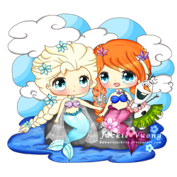 Elsa and Anna Mermaids