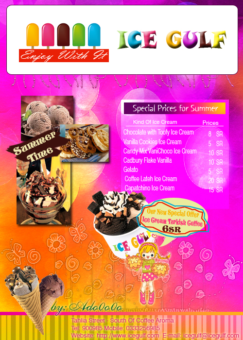 Ice Cream Shop Advertisement By Ado0o0o On Deviantart