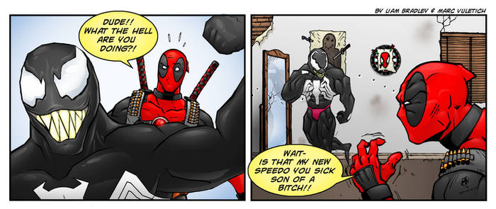 Deadpool and Venom comic