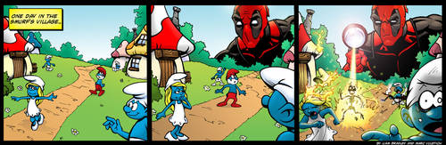 Deadpool vs The Smurfs