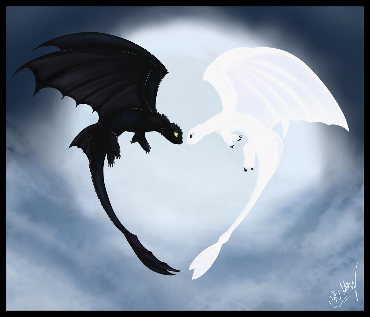 Love At Nightfall Toothless And Light Fury By Smashdrawer88 On