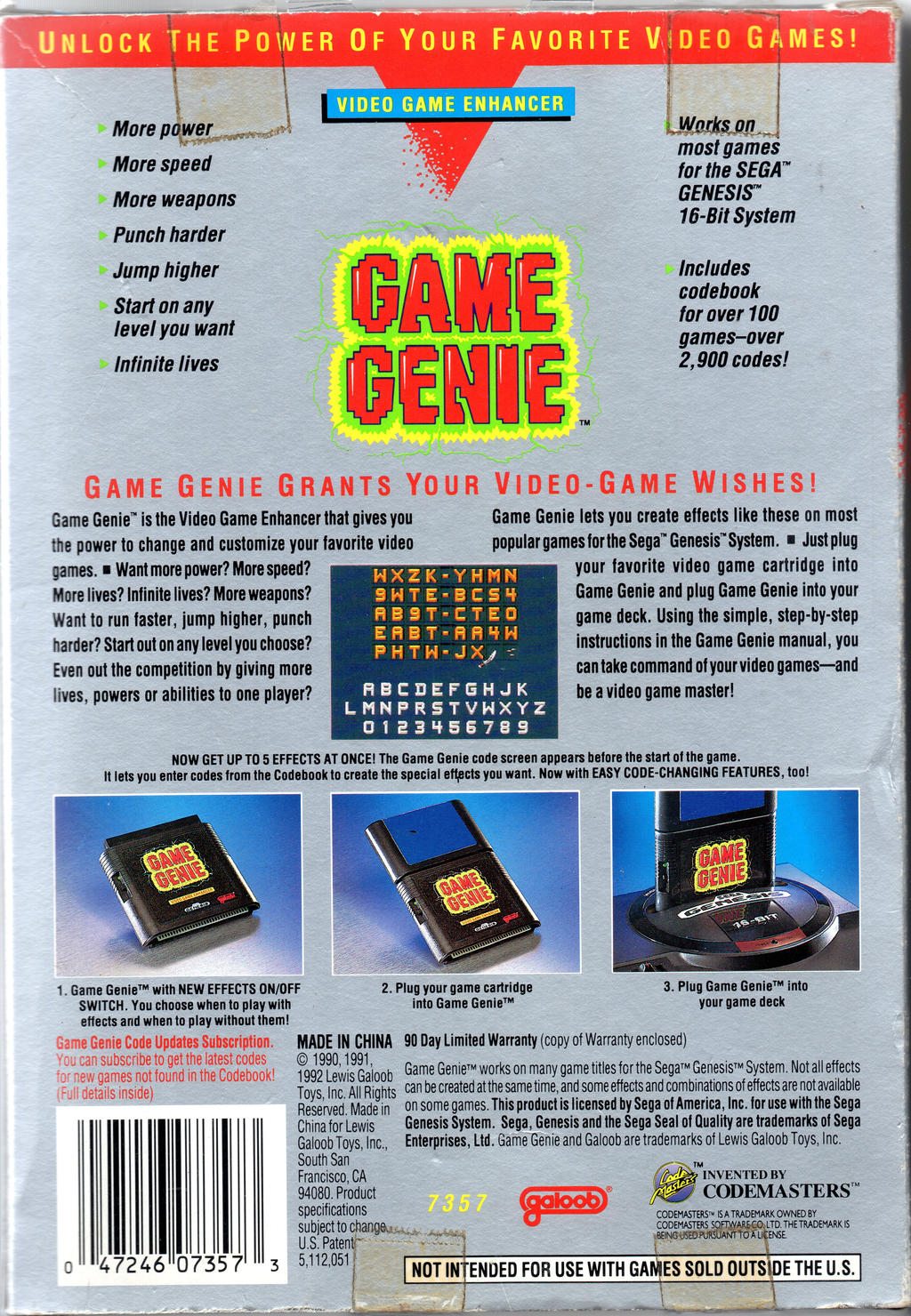 GAME GENIE BOX GALOOB CAMERICA US Rear by patomite on DeviantArt