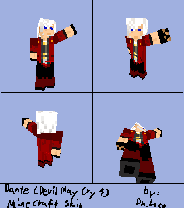 Devil May Cry Dante Minecraft Skin