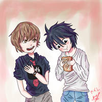 Light x Lawliet (Lawlight)  childhood friends