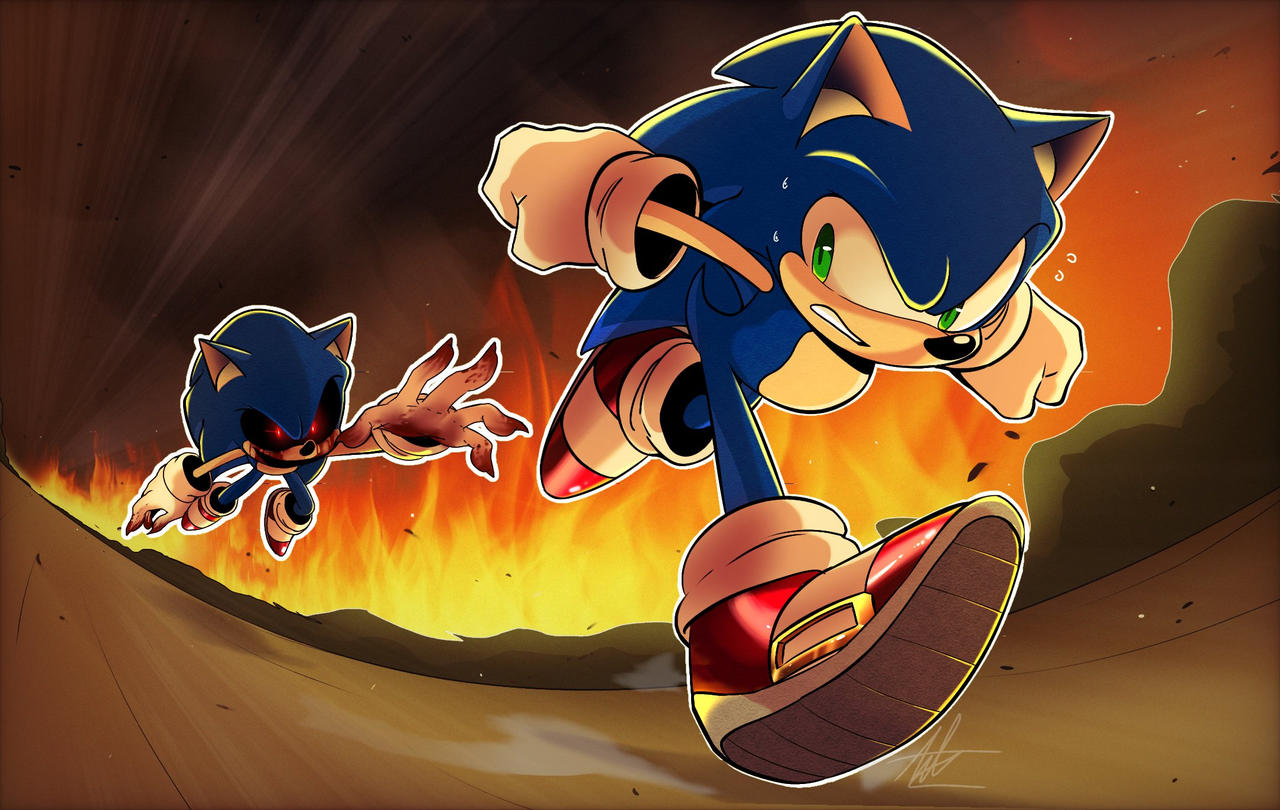 FNF E.X.E Sonic vs Real Sonic by CreativeBotUser on DeviantArt