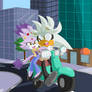 Silver and Blaze on motorbike