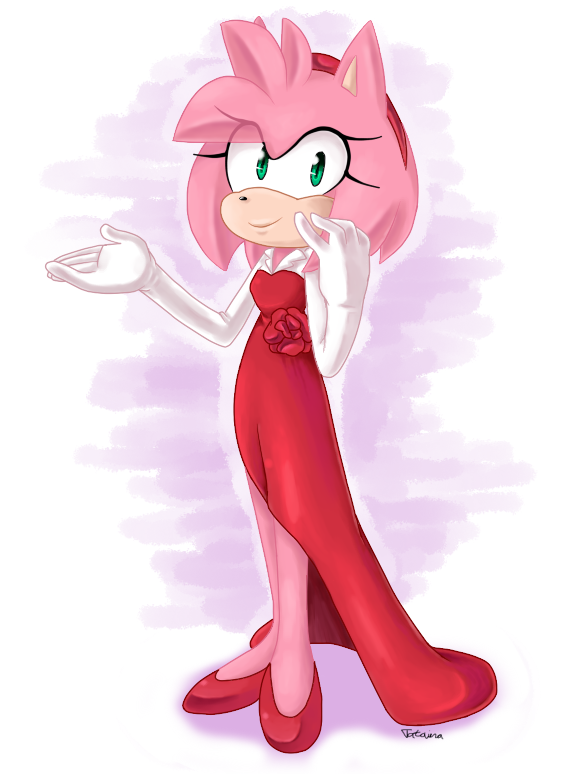 Amy in dress