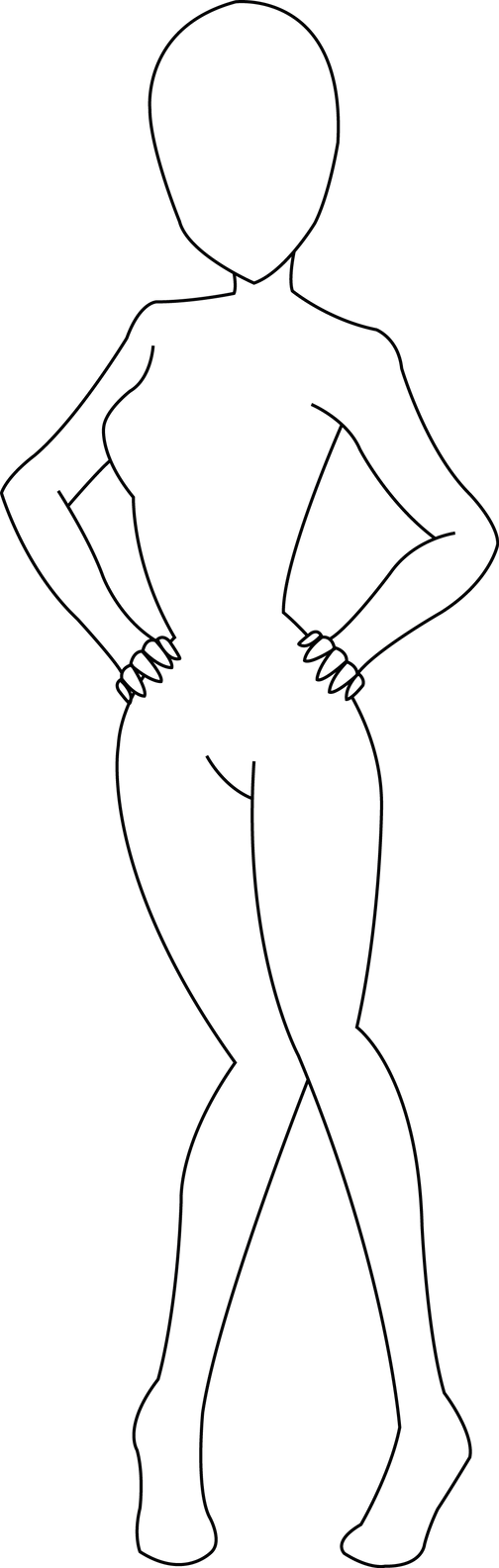 line art - female base by starfirerencarnacion on DeviantArt