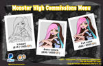 Monster High point comissions Menu - CLOSED by starfirerencarnacion