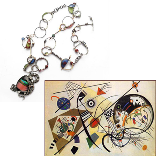 Kandinsky inspired necklace