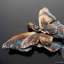 Emanation - silver opal butterfly brooch