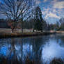 A frozen pond
