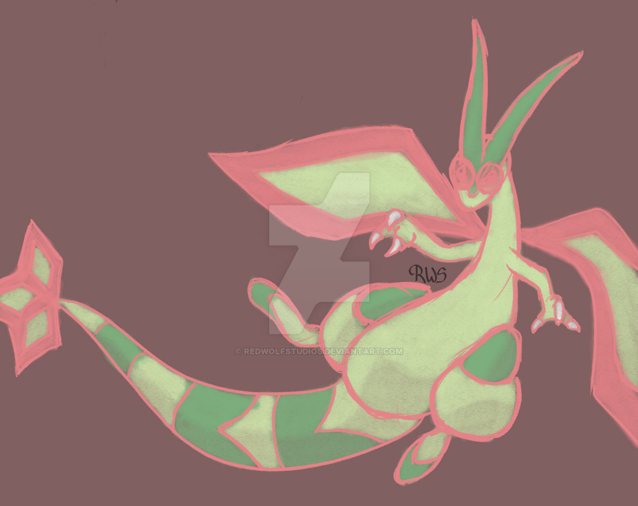 Flygon With Riolu Flygon doodle by RedWolfStudios on DeviantArt