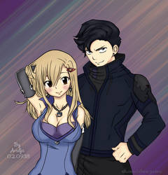 Gray and Lucy are cosplay Wise and Rebecca