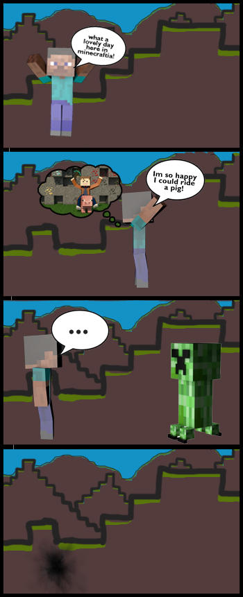 Minecraft Comic Printable Minecraft Comic by JohnnyBlu on DeviantArt