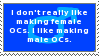 Stamp: I like making male OCs by PyroKey