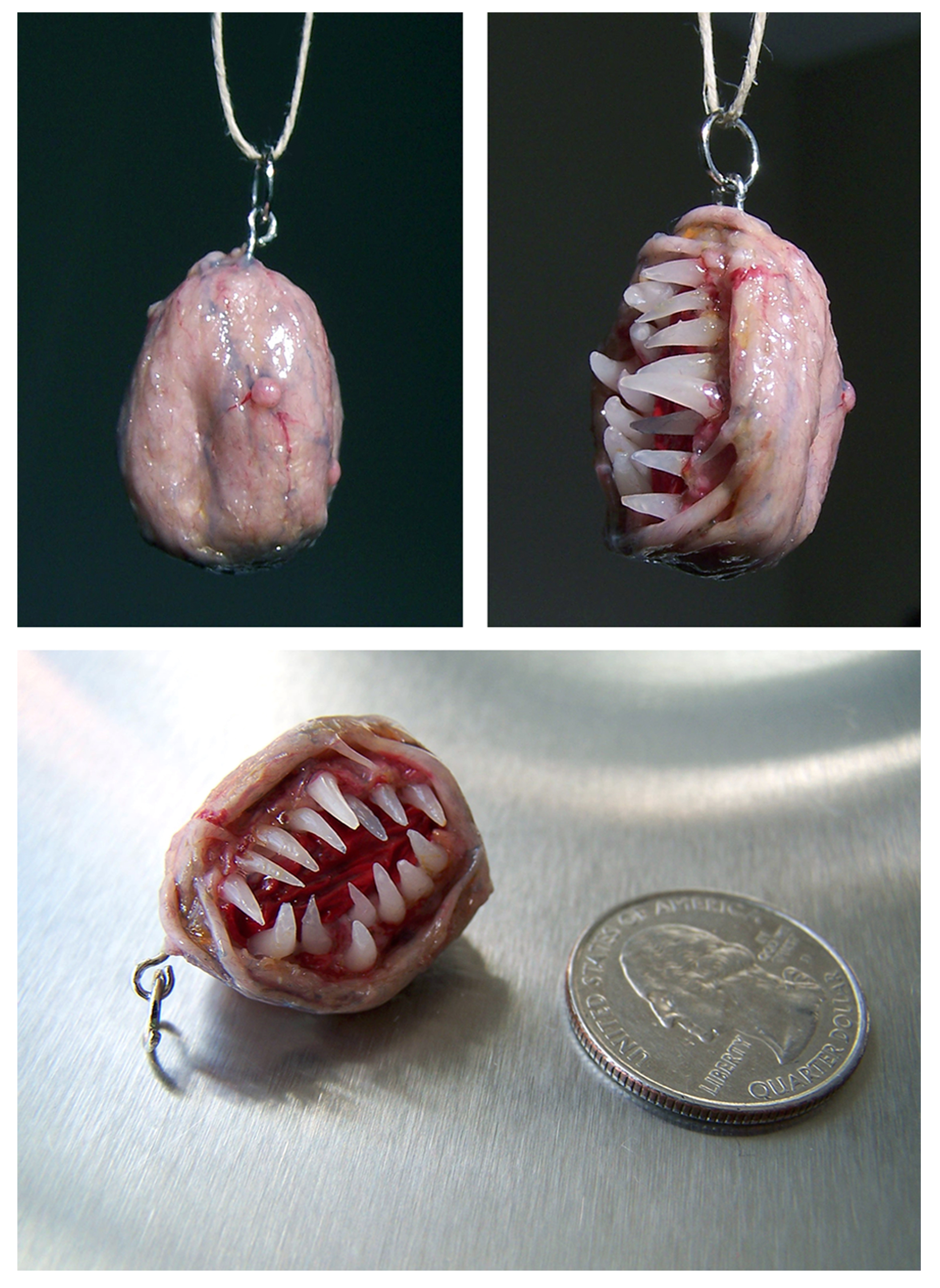 Little weird fleshball pendant from outerspace