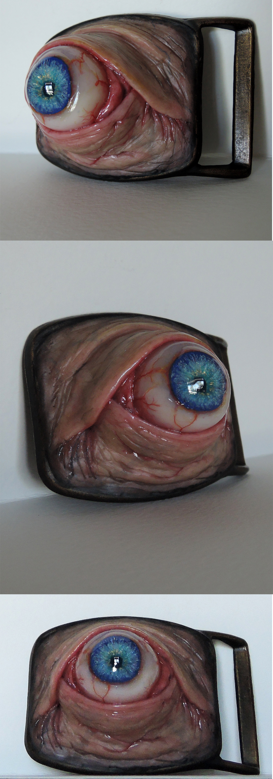 Realistic human eye belt buckle by MorgansMutations