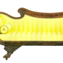 yellow antique couch