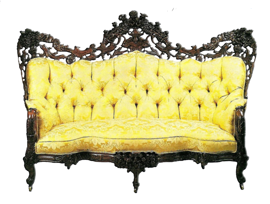 Yellow antique sofa
