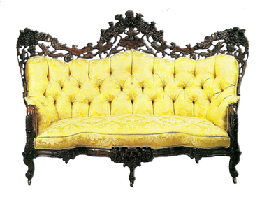 Yellow antique sofa