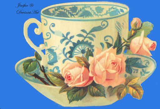 Victorian teacup clipart