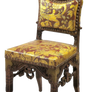 Gold and maroon antique chair