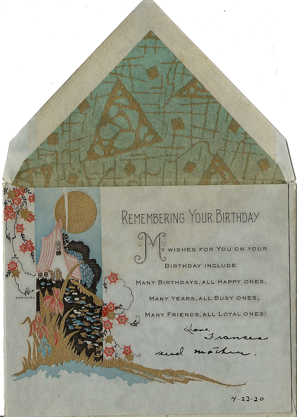 Remember your birthday 1930