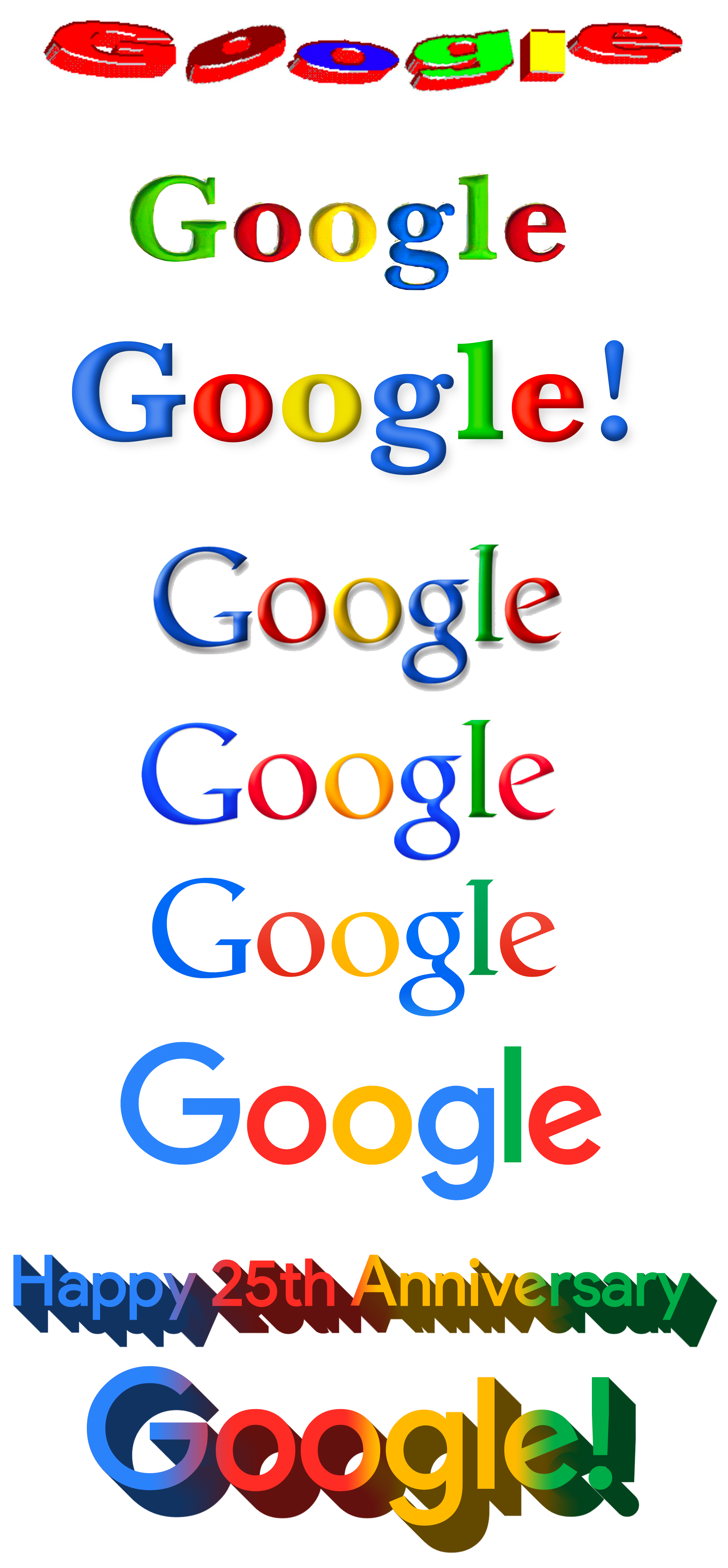 Google Numbers Deviantart Google's 25th Anniversary by VictorZapata246810 on DeviantArt