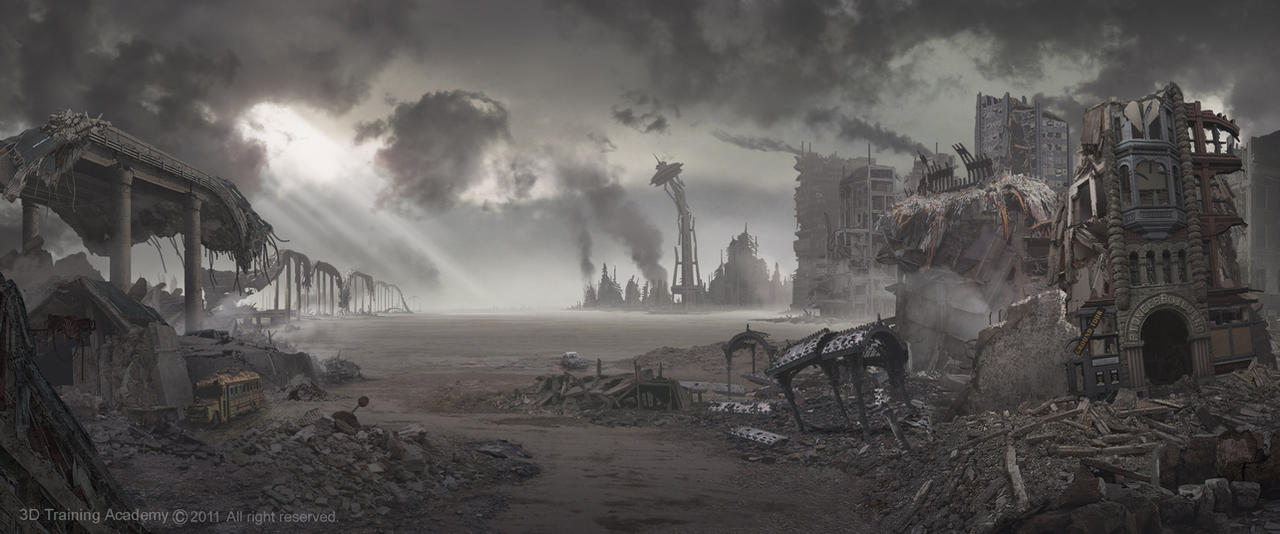 Seattle Post Apocalypse: Matte Painting Art