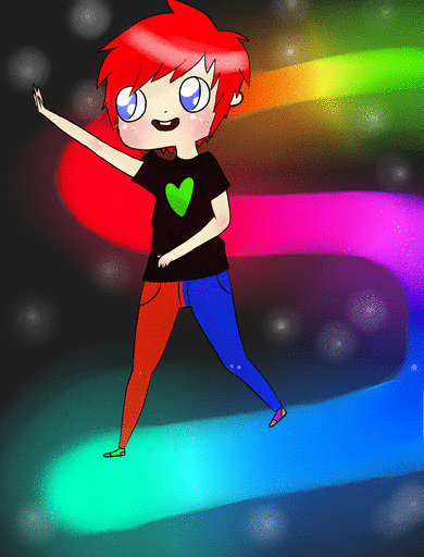 Rainbow boy gif