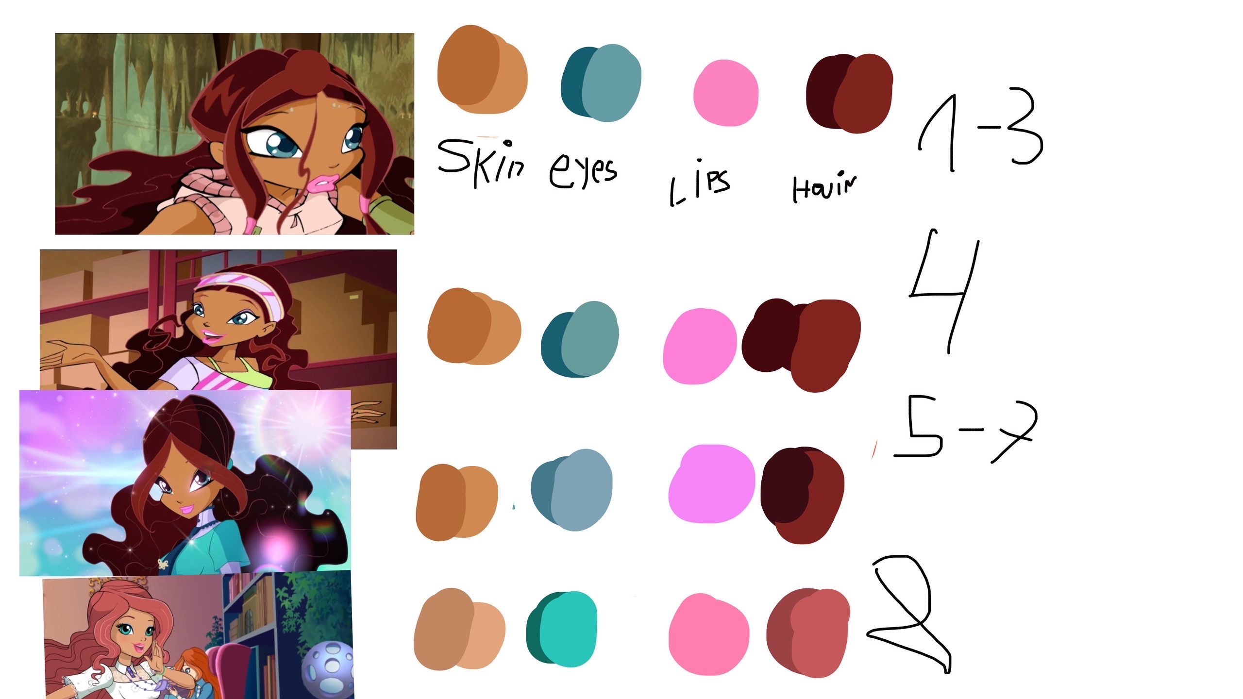 Layal Color how layla's color palette changed by estrella20005 on DeviantArt